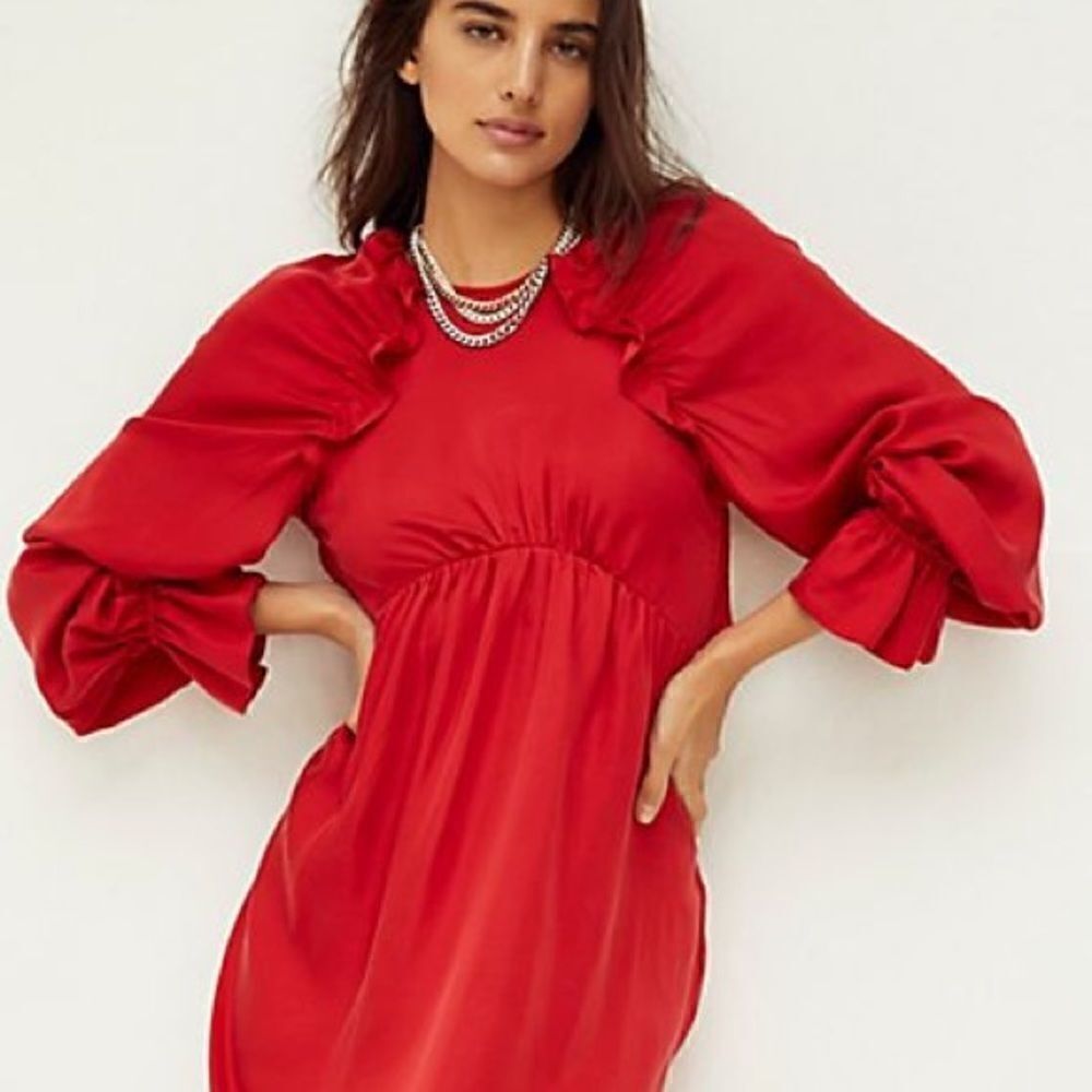 Free People party Eliza Ruffle Midi Dress - Picture 6 of 7